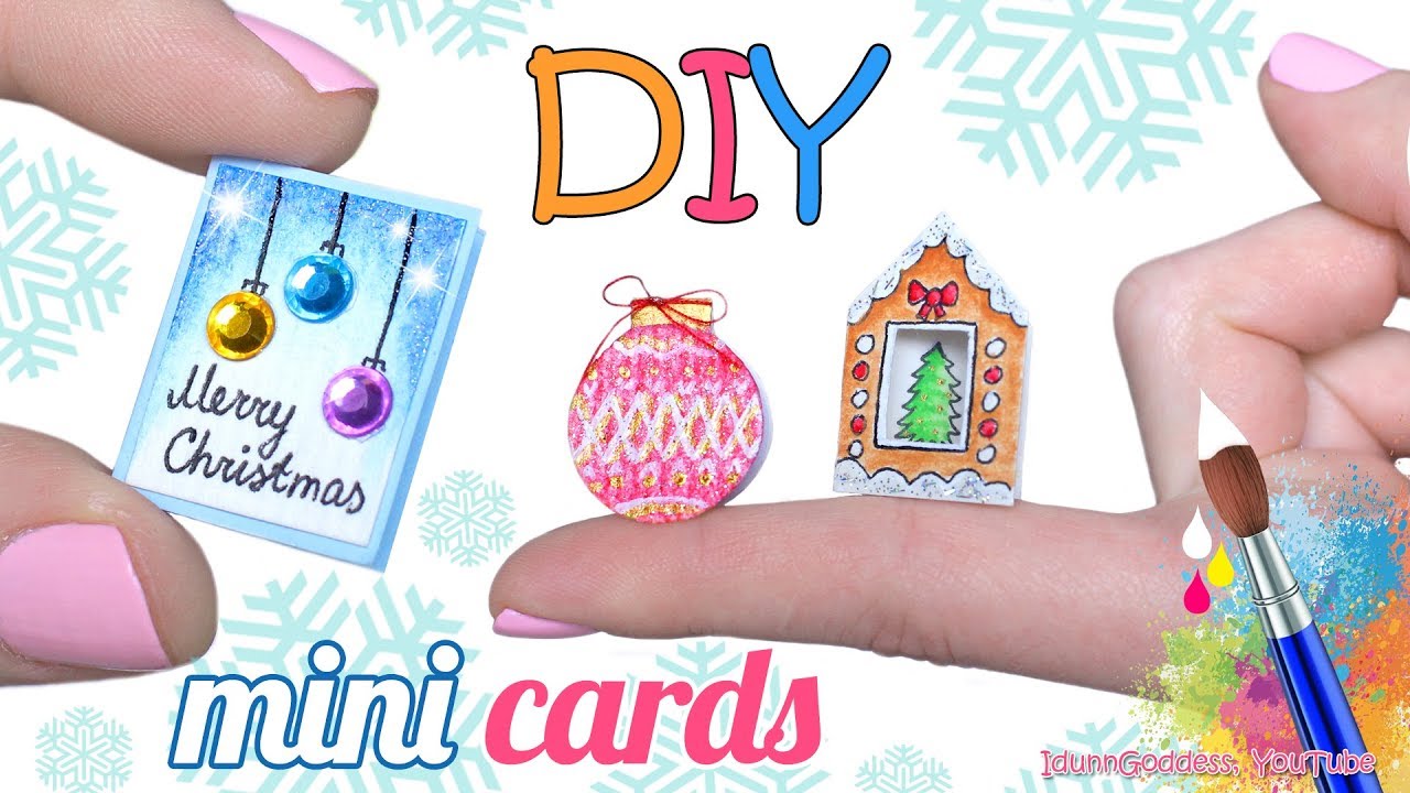 How To Make Miniature Greeting Cards For Christmas – DIY Mini Christmas  Cards 