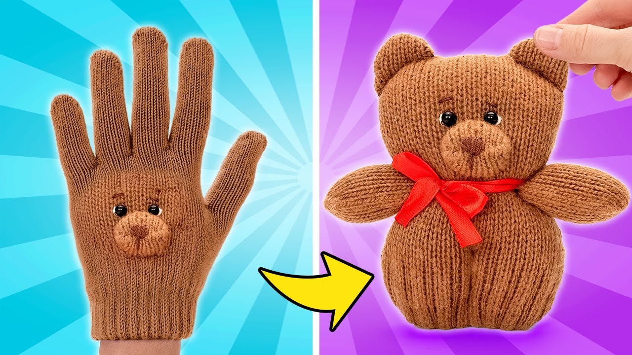 قفاز اليوم صديق الغد! 🧤 ️🧸 مقطع تعليمي بسيط لصنع دب محشو بنفسك - YouTube