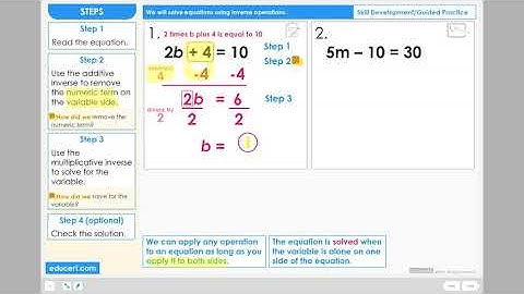 Lesson 3.7 - Solve Equations - Both Inverses (Skill Development Part 1 of 2)