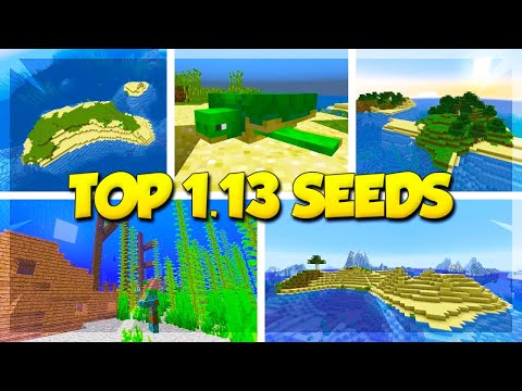 TOP 5 SURVIVAL ISLAND SEEDS for MINECRAFT 1.13! (Minecraft Update Aquatic Seeds)