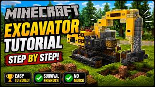 Minecraft: How to Build a REALISTIC Liebherr R934 Excavator | Full Tutorial