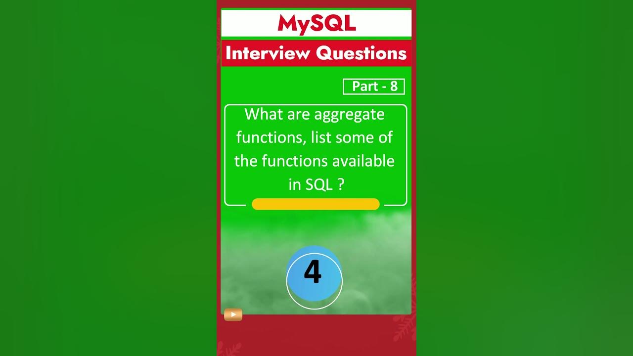 Part 8 sql mysql interview questions for data analysts youtube
