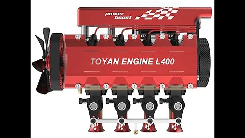 TOYAN FS-L400 14cc Inline 4 Cylinder Four-stroke Water-cooled Nitro Engine Model for RC#enginediy