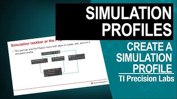 PSpice for TI - Simulation profiles