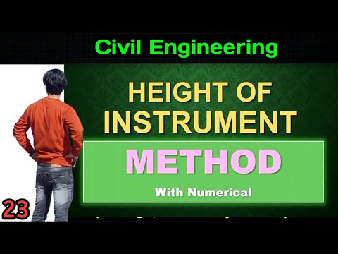 Height of instrument method numerical levelling basic civil Engineering rgpv first year | civil rgpv