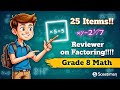 Factoring Polynomials Reviewer | Grade 8 Math (Tagalog)