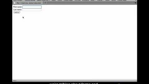 Introduction to HTML Forms Closed Captioned
