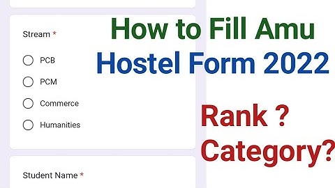 A.M.U class 11 Boys Hostel Allotment Form 2022 | How to Get Hostel In Amu Class 11 session 2022-23