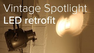 Vintage theatre spotlight - LED retrofit