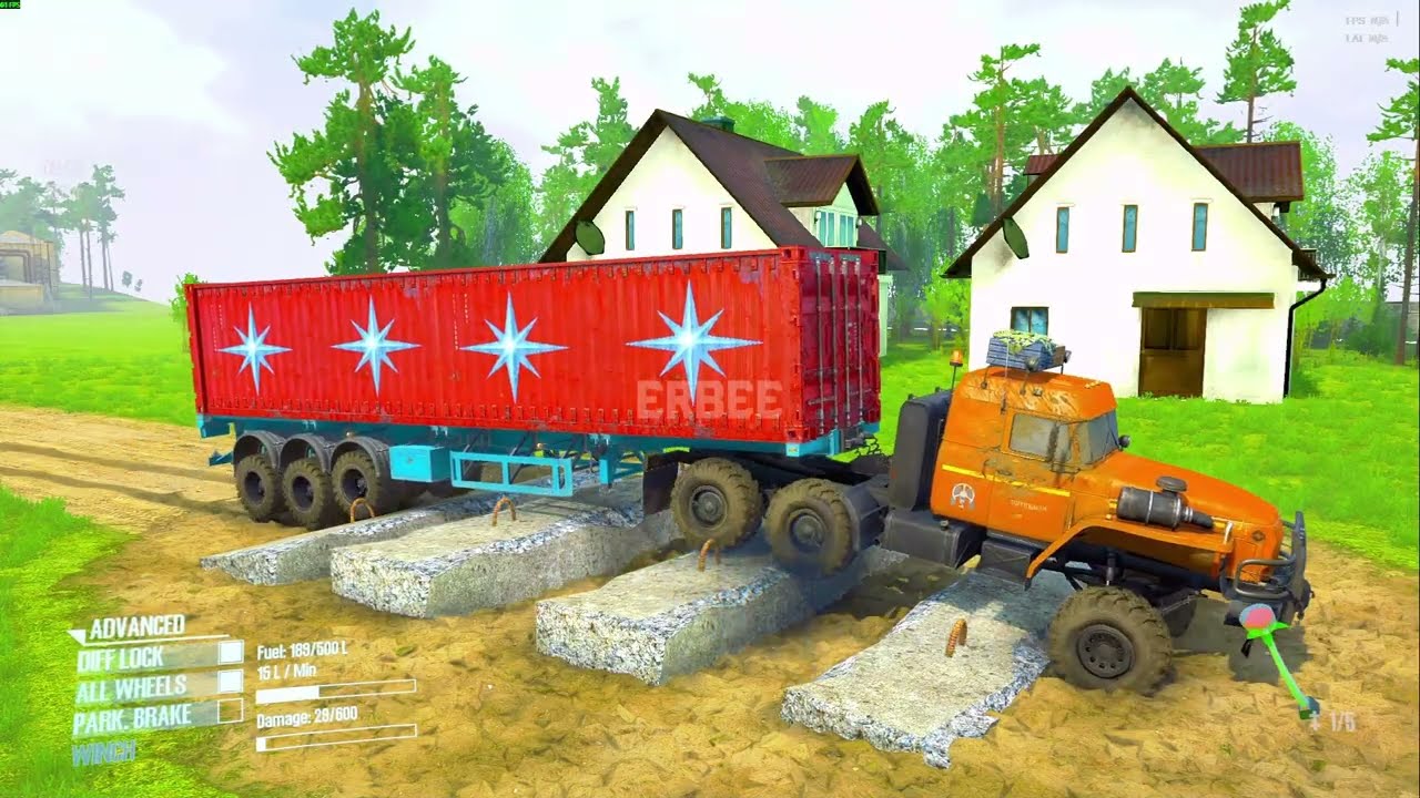 Truck vs Speedbumps Game daily 23 | Mudrunner