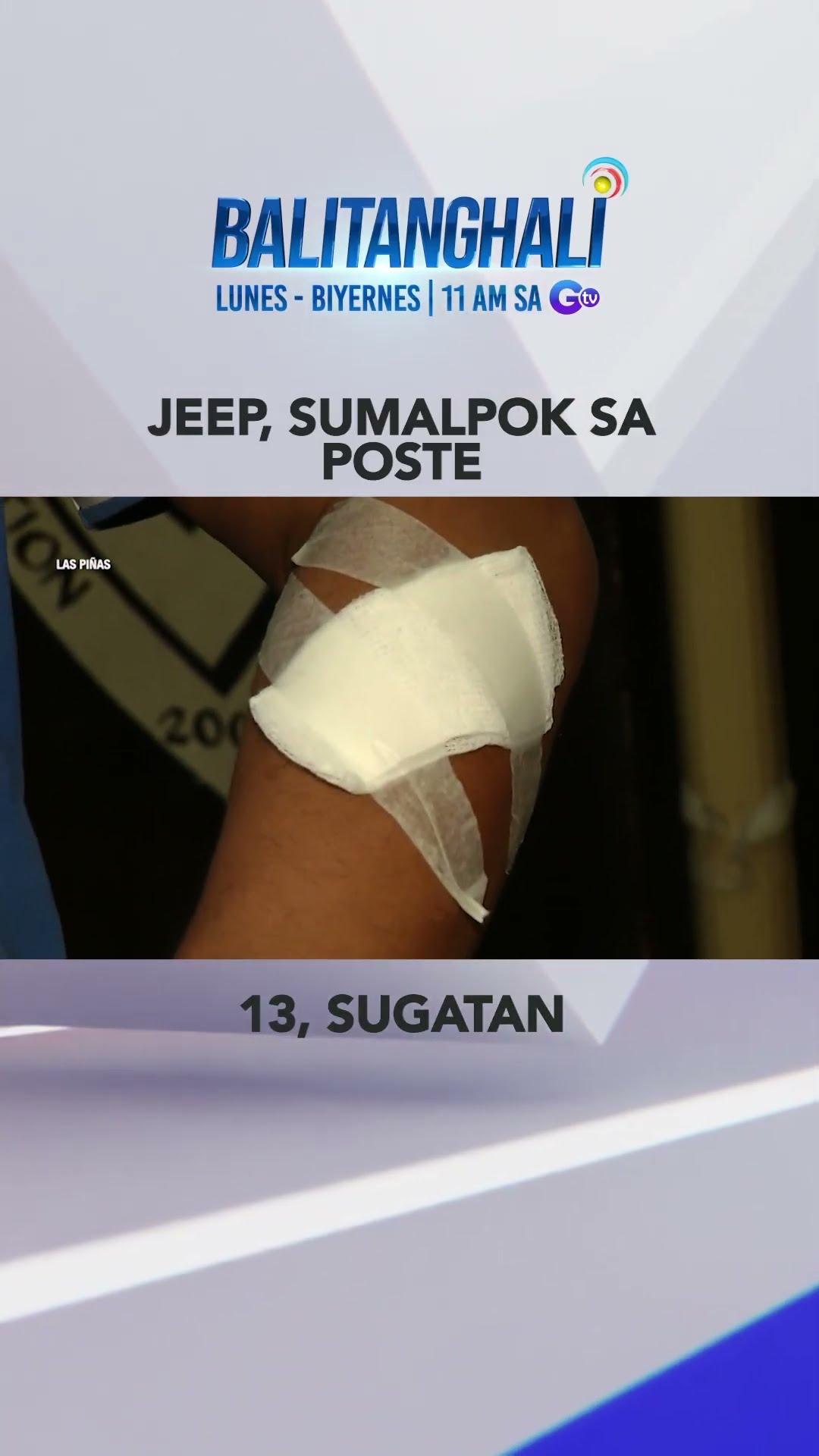 13, sugatan matapos sumalpok ang sinasakyang jeep sa poste #shorts | Balitanghali