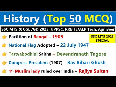 Modern Indian History - Top 50 MCQs