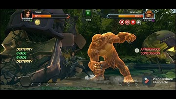 alliance quest map7 sasquatch vs quake.marvel contest of champions video