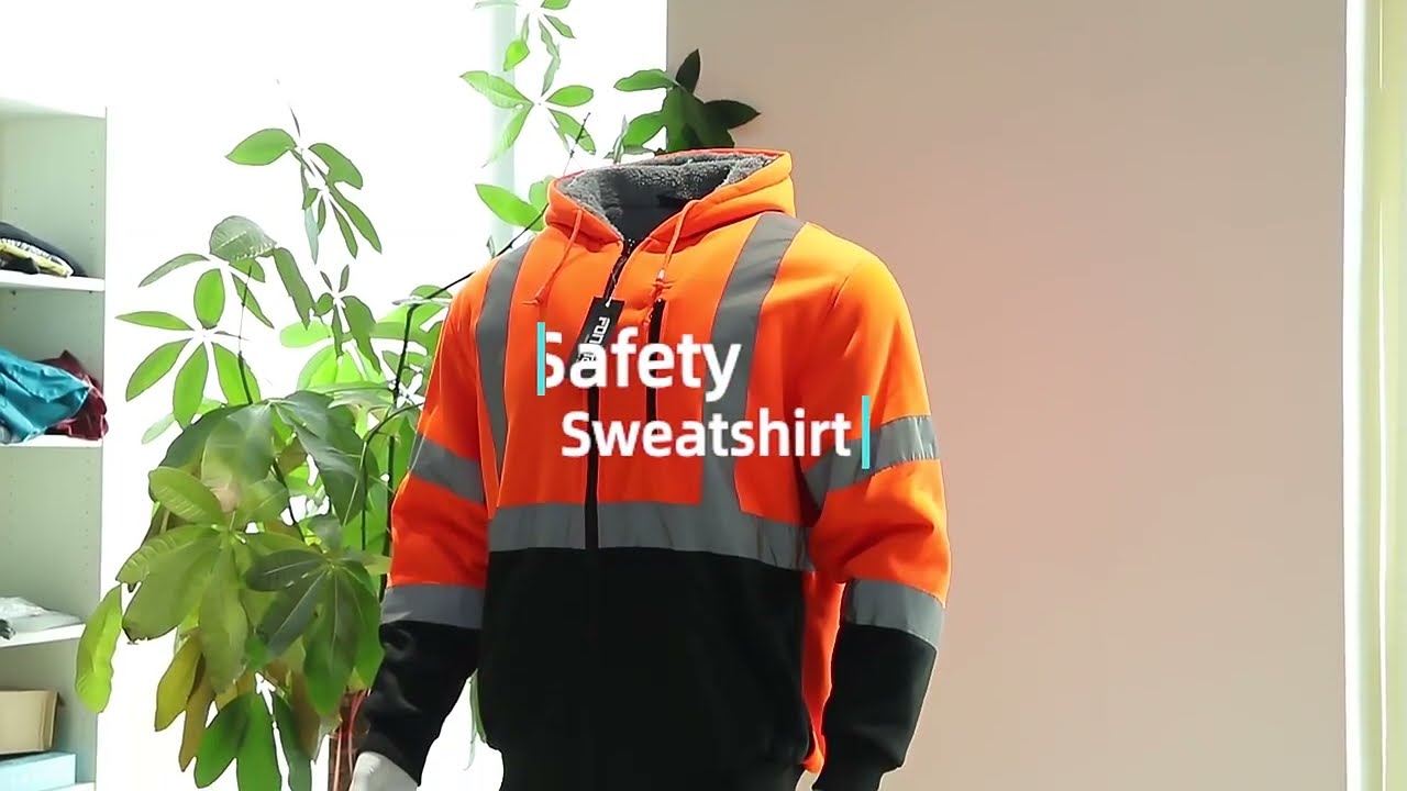 Fonirra Hi Vis Fleece Hoodie Reflective High Visibility Safety Sweatshirt