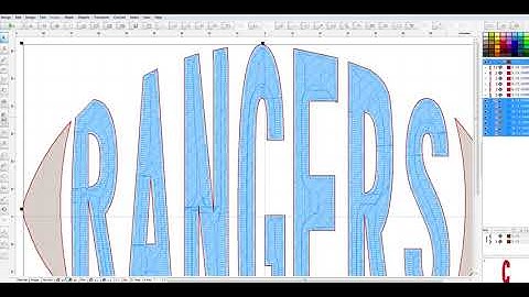 Embird Tutorial:  Shaped Mascot Words - I