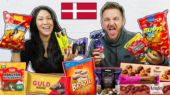 American & German Try DANISH SNACKS & CANDY for th...