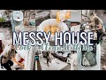 MESSY HOUSE CLEAN WITH ME-COOK AND CLEAN WITH ME-WHOLE HOUSE CLEANING MOTIVATION -HOUSEWIFE ROUTINE