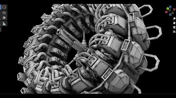 Make a Large Device in Space - Grid Modeler + Mesh Copier (blender addon)