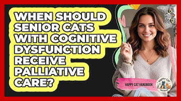 When Should Senior Cats With Cognitive Dysfunction Receive Palliative Care? - Happy Cat Handbook
