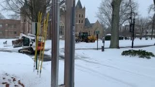 Jan 2022 snow cleanup in downtown Statesville