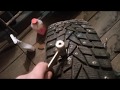 КАК ВСТАВИТЬ РЕМОНТНЫЕ ШИПЫ ОШИПОВКА самостоятельно WINTER RUBBER PADDING in 5 seconds repair spikes