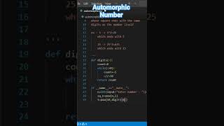 “This Number Copies Itself After Squaring 😳 | Python Test” #shorts #coding #python #programming
