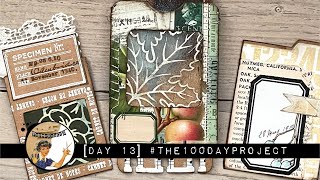 DAY 13-  THE 100 DAY PROJECT  - INSERTS FOR DOUBLE POCKET CARD  - #the100dayproject #papercraft