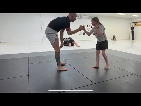 Black belt vs. 10 year old grey belt