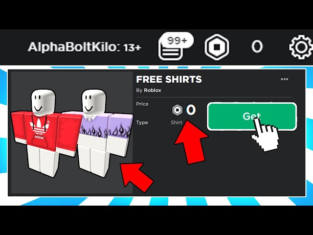 the shirt free - Roblox  Free shirts, Roblox gifts, Roblox shirt