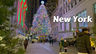 NYC Christmas Lights 2022 - Holiday Season In Manhattan NY - New York City Virtual Tour