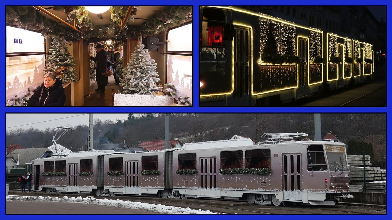 Рождественский трамвай Мишкольц 2023/2024 - Волшебный лес (Tatra KT8D5)