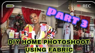 VLOGMAS #17- DIY HOME PHOTOSHOOT USING FABRIC w. ME!