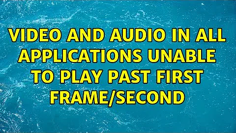 Video and audio in all applications unable to play past first frame/second (6 Solutions!!)