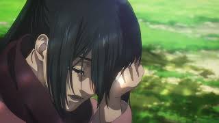 The End Of Attack On An With Mikasa Crying Over Erens Death