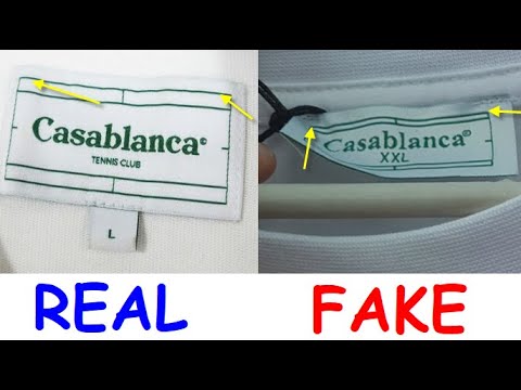 Casablanca shirt real vs fake. How to spot fake Casablanca tennis club ...