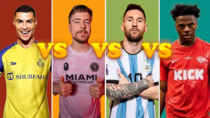 Comparison: Cristiano Ronaldo vs Mrbeast vs Lionel Messi vs IShowSpeed