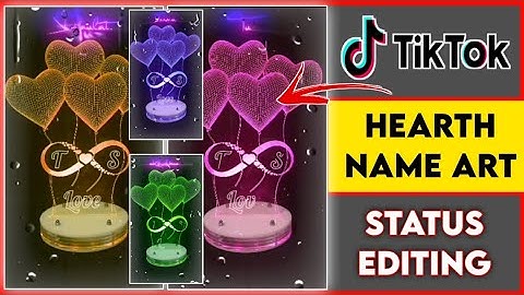 Tiktok Trending Hearth Name Art Status Editing | Tiktok Name Art Editing|Alightmotion Video editing