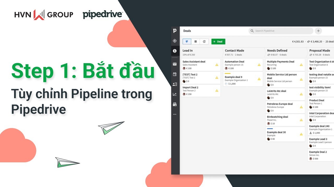 Step 1: Bắt đầu - Tùy chỉnh pipeline trong Pipedrive - YouTube