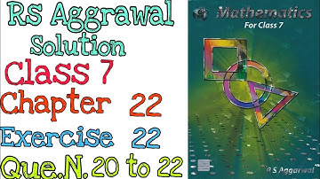 Bar Graphs | Class 7 Exercise 22 Question 20,21,22 | Rs Aggarwal | @mdsirmaths