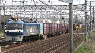 EF210-167＋コキ 5073レ 稲沢駅入線＆EF210-101＋コキ 1062レ 稲沢駅発車