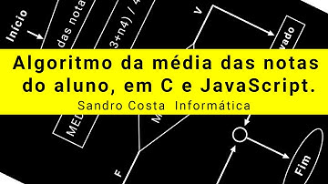 Algoritmo de media de notas dos alunos em C e em JavaScript