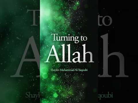 Turning to Allah #Wisdom #Allah #Spirituality #Islam #ShaykhAlYaqoubi