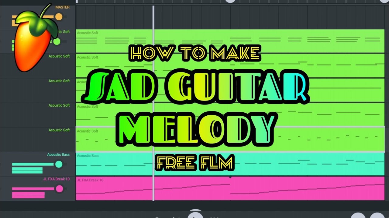 HOW TO MAKE SAD GUITAR MELODY ON FL STUDIO MOBILE - FREE FLM