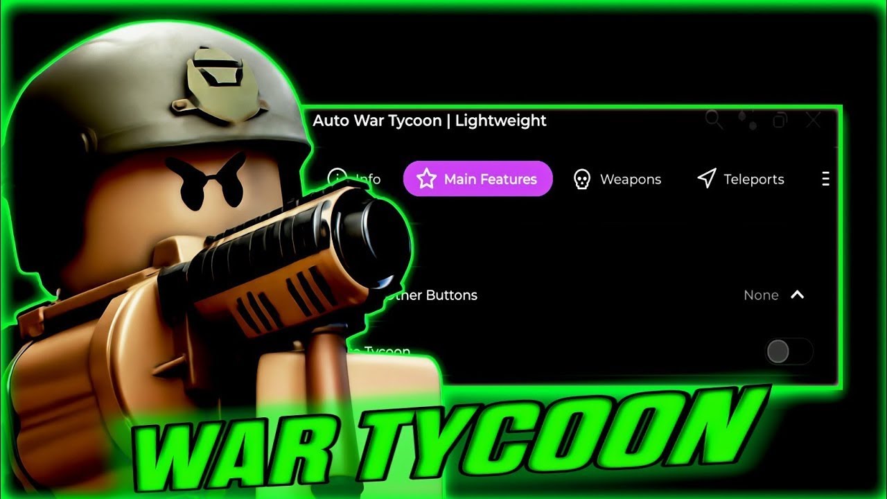 *NEW* War Tycoon Script - Auto Tycoon, Hitbox Expander, Silent Aim, No Recoil And Much More