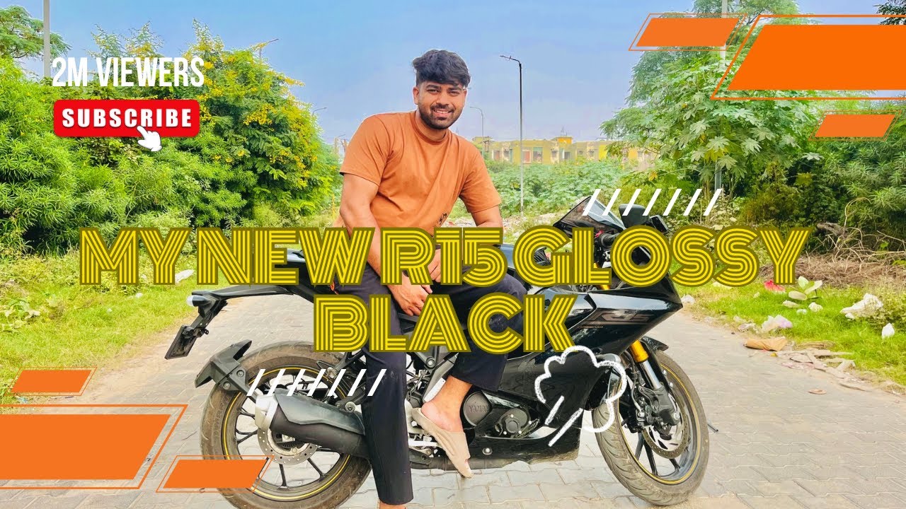 Metallic black V4 R15 Bike review| New Update || First Vlog 