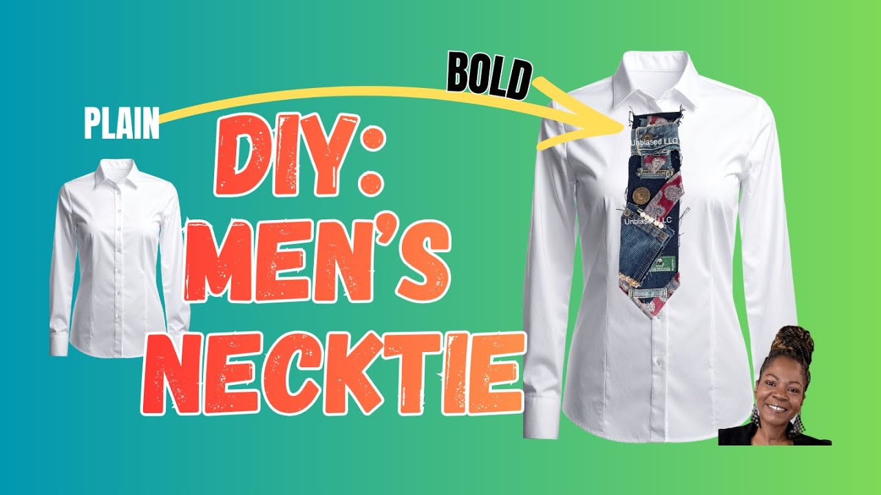 Create Art: DIY Men's Neckties UPCYCLE | No pattern needed | Use old ties