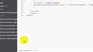 video rekaman brackets tugas 6 operator