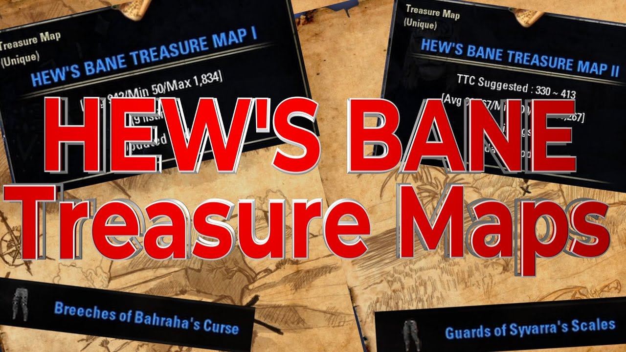 Where To Find Hew S Bane Treasure Map And Eso Treasure Map Bahraha S And Syvarra S