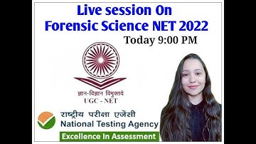 Special live class NTA NET 2022  [Forensic Science Live Stream]