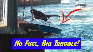 Sailboat Nightmare in Point Pleasant! Out of Fuel & Into the Wall!